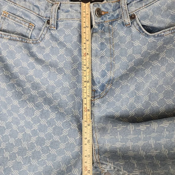 Daily Paper Monogram Denim Jeans Straight Leg High Waist Womens Small - Picture 13 of 16